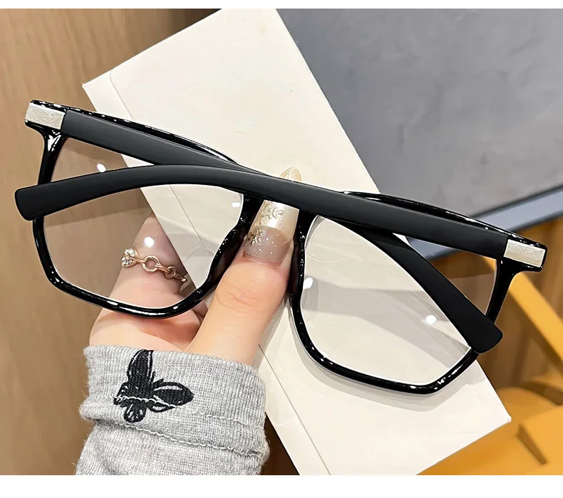 Polygon-Lesebrille mit großem Rahmen +0,5 +0,75 +1,25 ~ +4,0 Damen Herren Anti-Blaulicht-blockierende Brille Optisches Spektakel – Detail 8