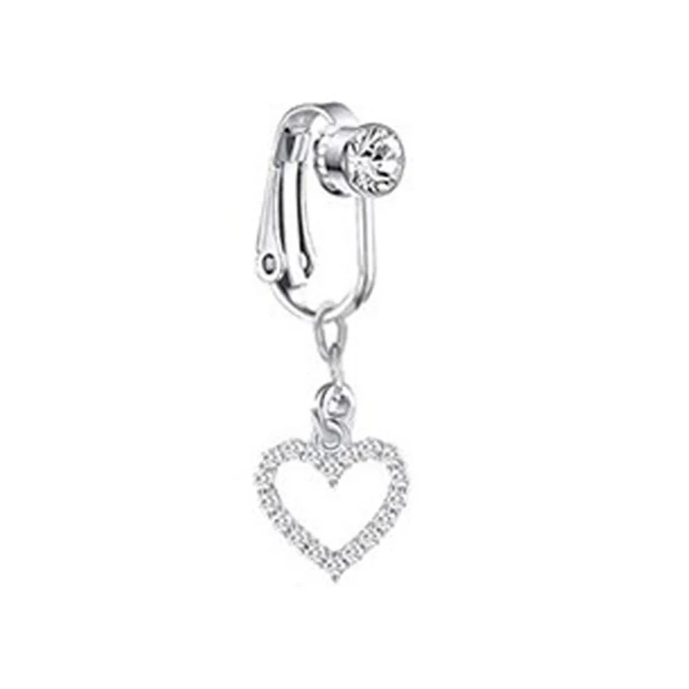 Accessories Clip On Earrings Cartilage Clip Belly Button Ring Faux Belly Piercing Fake Belly Ring Body Jewelry Navel Rings view 6