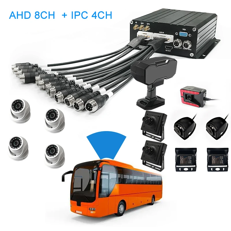 

New Design 12CH Mobile Car DVR 1080P GPS Wifi 4G Digital Video Recorder With Passenger Counter Safety Driving ing Systems