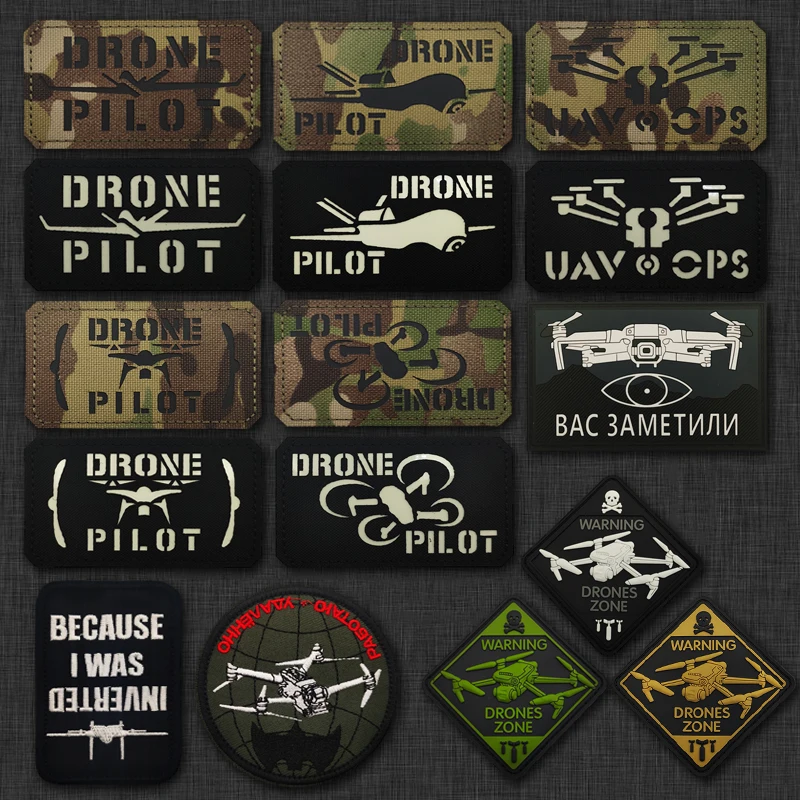 Laser Cutting Drone Pilot Shooter IR Reflective Patches Love Weapon Decorative Armband White Luminous Patch