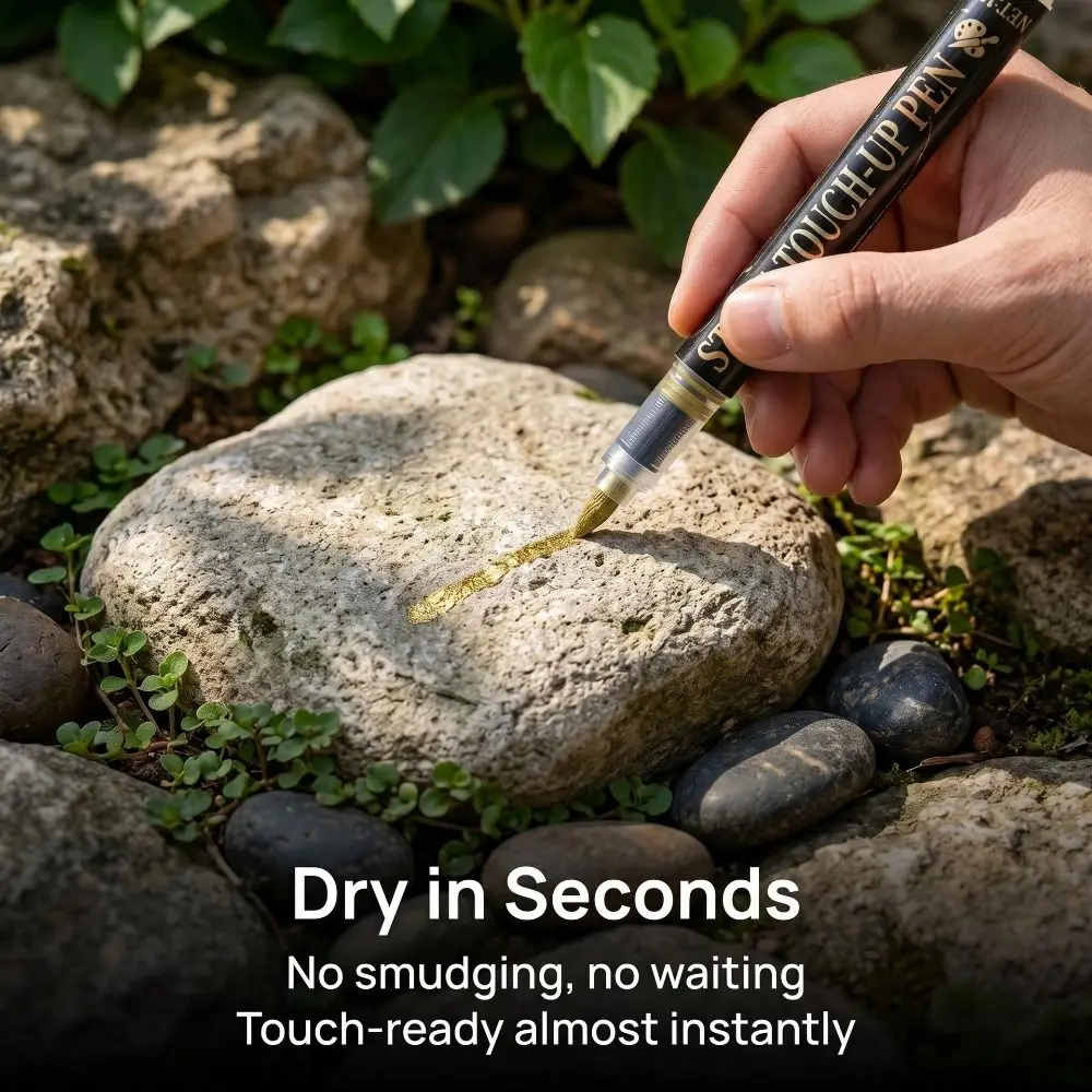 Soft Tip Stone Repair Pen Waterproof Permanent Tombstone Paint Marker Large Capacity Weatherproof Paint Pen Tombstone
