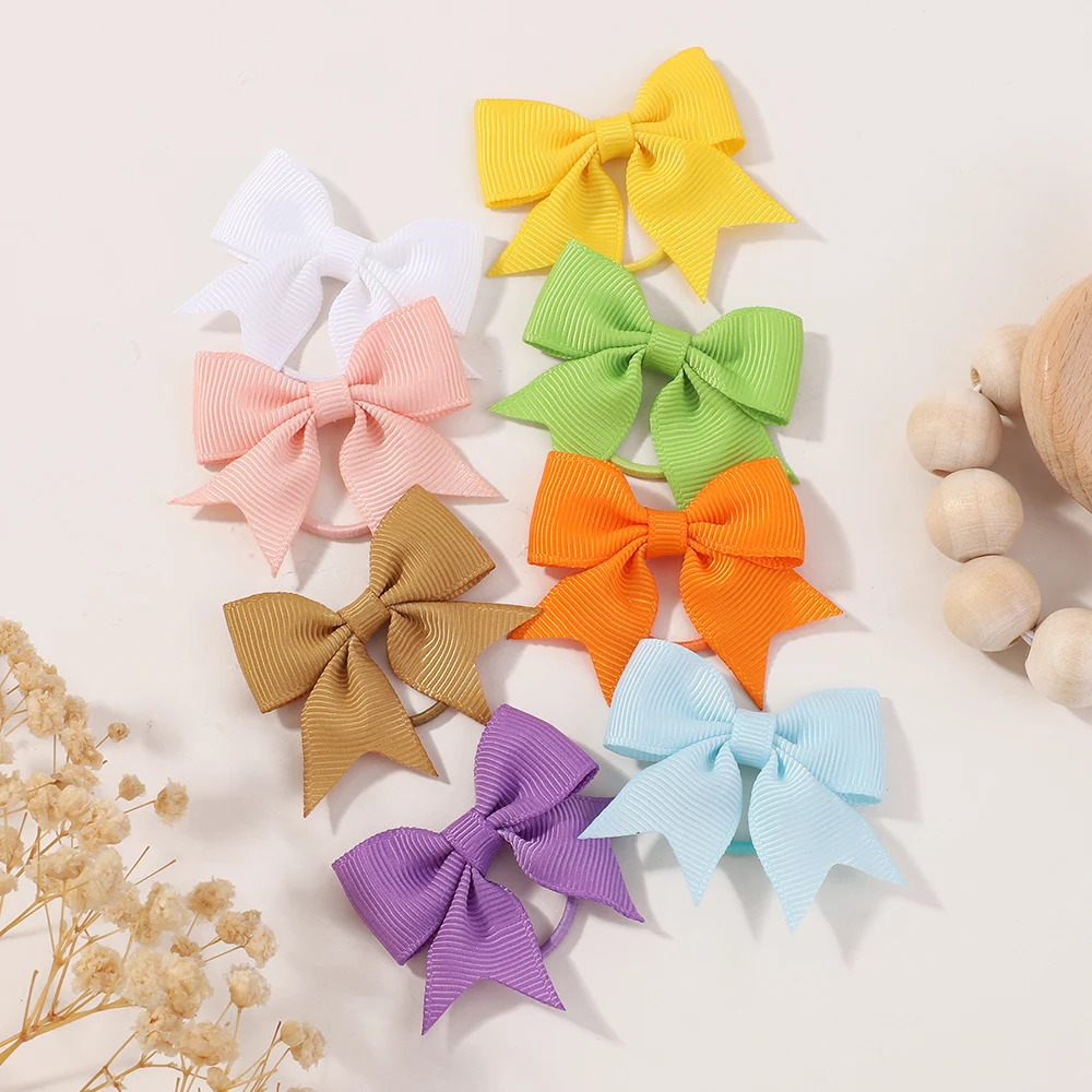 20/30/40 個赤ちゃん小さな 2 インチヘア弓ゴムバンドヘアロープポニーテールホルダー女の赤ちゃん幼児キッズヘアアクセサリー