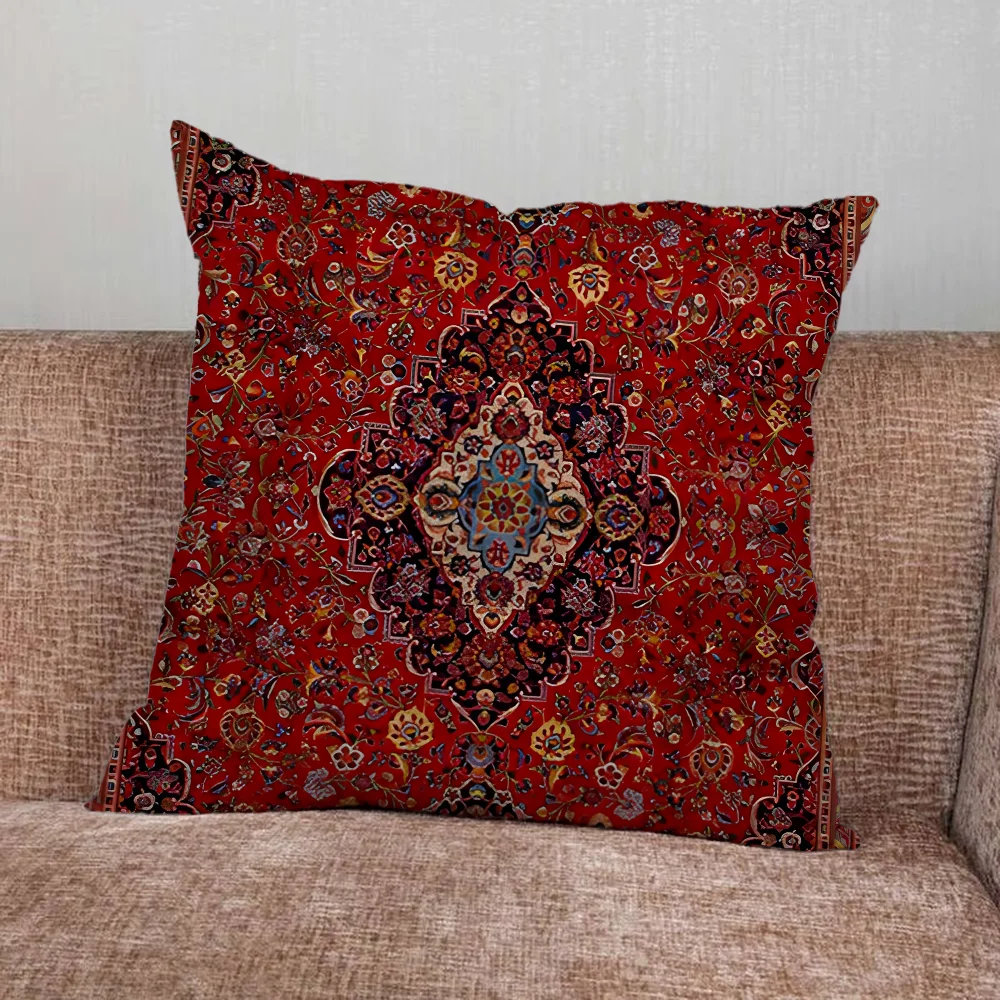 Persian Carpet Floral Pattern Pillow Case For Home Bedroom Car Office Decoration Living Room Sofa Cushion Cover Suitable - Image 4
