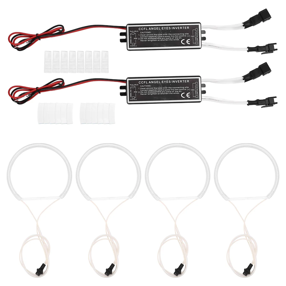 

A51K-4Pcs Белая фара CCFL LED Angel Eyes Kit Halo Ring DRL Поворотный указатель CCFL Фара для E36 E46 E39 E38