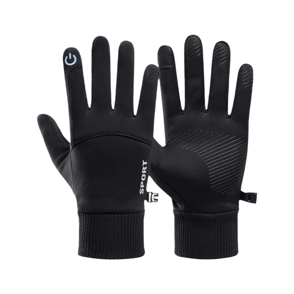 AliExpress WRELS Black Winter Warm Full Fingers Waterproof Cycling Outdoor Sports Running Motorcycle Ski Touch Screen Fleece Gloves