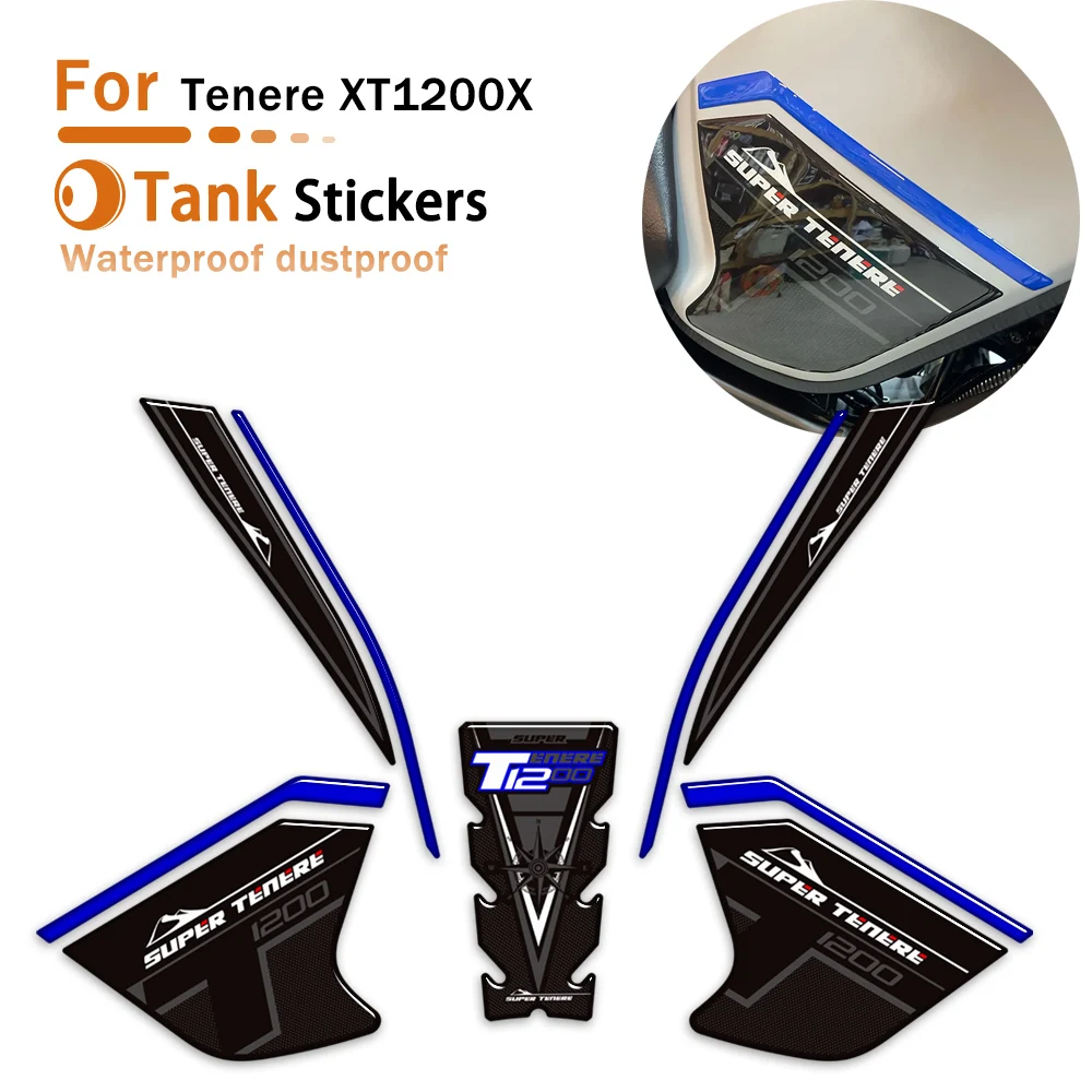

For XT1200X XT1200ZE XT 1200 Z ZE ES XTZ XTZ1200E Super Tenere Tank Pad Side Gas Fuel Oil Kit Knee Windshield Stickers