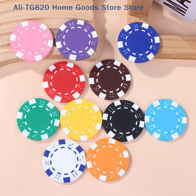 [TG820]10 Pcs ABS Plastic Poker Chips Casino Texas Hold'em Poker Metal Coins 11.5g Chips Poker Game Chip Set Accessories