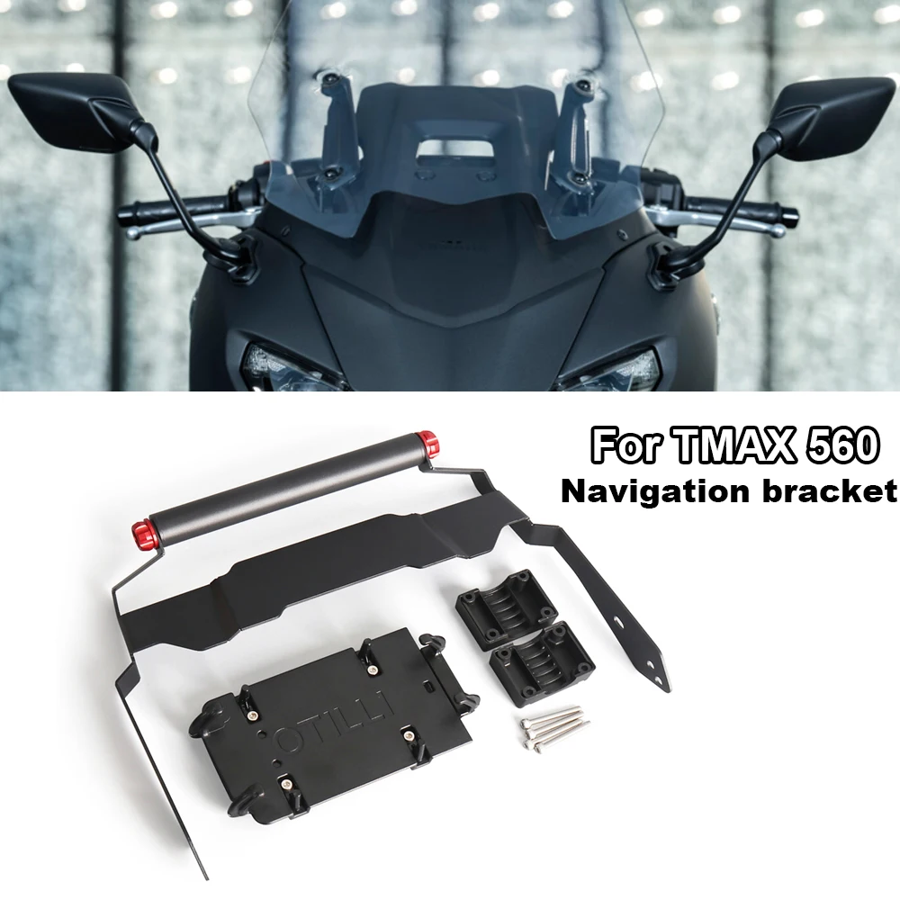 

For YAMAHA TMAX 560 TMAX560 T-MAX560 2025 Motorcycle Navigation Bracket GPS Mount Device Carrier SMART PHONE Adapt Holder
