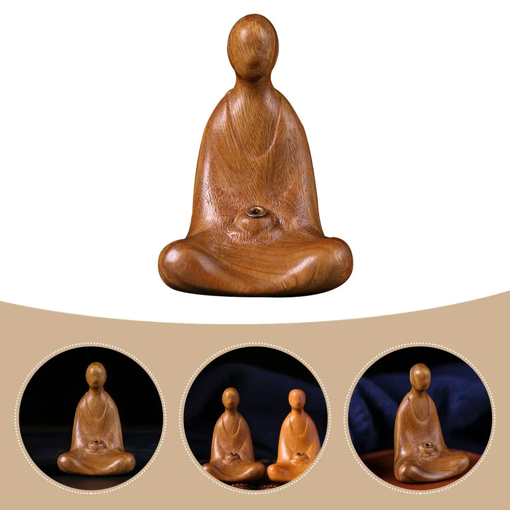 

Wooden Buddha Incense Stick Holder Unique Desktop Ornament Aromatherapy Relaxation Gift Home Decor Desktop Ornament