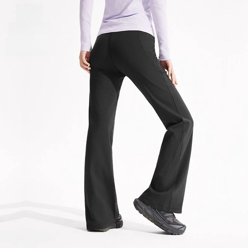 

Женские утягивающие расклешенные брюки для йоги с высокой талией Peak, повседневные брюки-копыта на подкладке, брюки Fitn, Cleanfit Sle