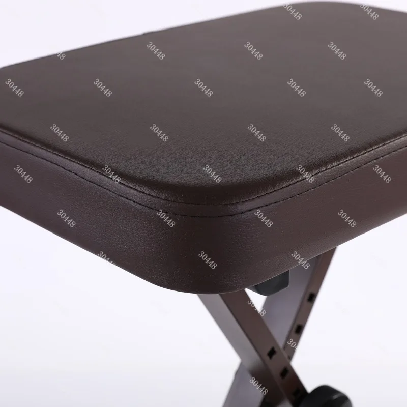 Foldable Piano Stool With Adjustable Height X Shape Steel Frame Musical Instrument Bench