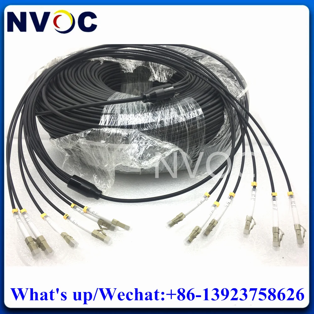 

250M 6Core Armored Fiber Patch Cord SC LC-LC FC STUPC Multimode 6Fibers 50/125 OM3-300 MM LSZH/TPU 6C Optic Jumper Cable