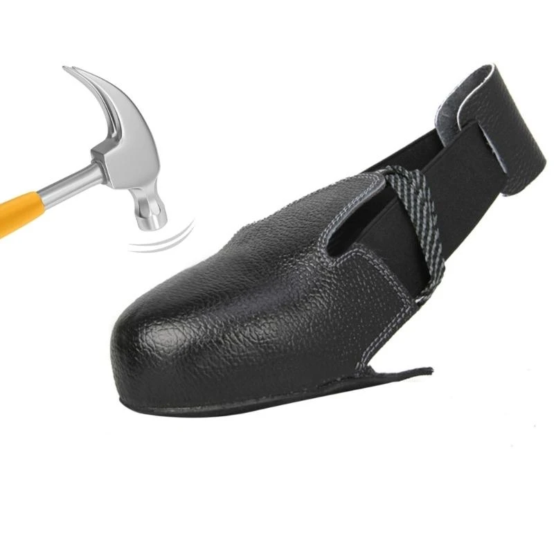 

Q5WE 1 Pair Protective Steel Toe Shoe Protectors Covers Easy to Wear Safety Leather Overshoes for Industrial Environment