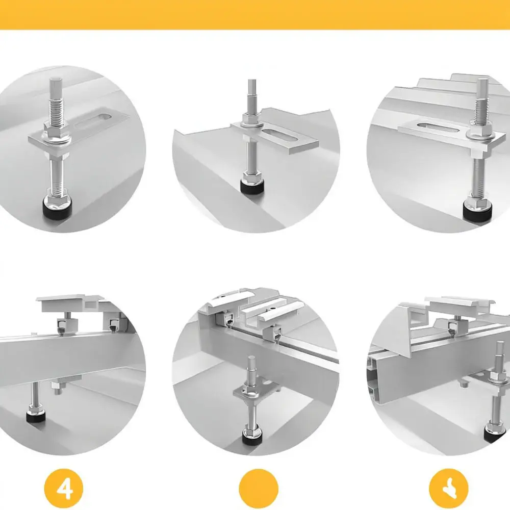 For Xiamen All Scene Smart Energy Solar Support Fastener Stainless Steel Wood Screw Metal Tile Mounting Set