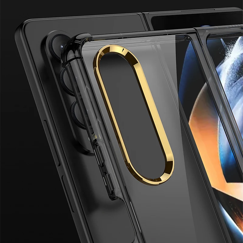 Shockproof Reinforced Corners Case for Samsung Galaxy Z Fold4 5G Transparent Back Cover for Samsung Galaxy Fold 4 Case Funda