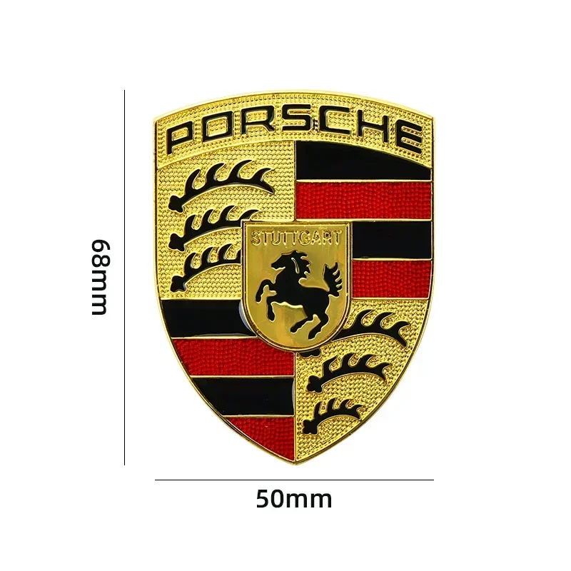 Logo de capot en métal pour Porsche Panamera, insigne d'emblème de capot, broderie, Macan 911, 718, Boxster, Taycan, Cayman, Carrera, IGHT4 S, GTS, 1PC