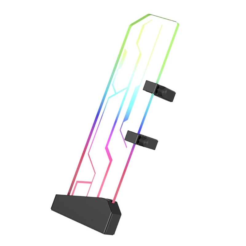 깔끔하고 정돈된 게임을 위한 강화 유리 수직 GPU 브래킷 5V3Pin ARGB