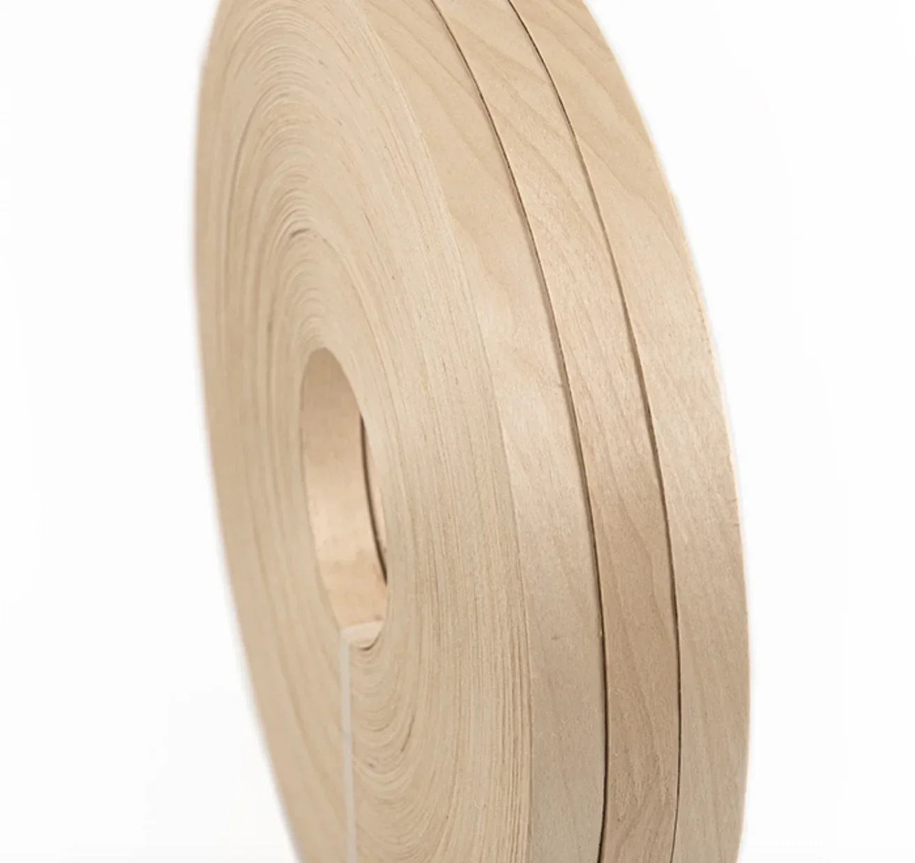 Panjang: 100meter/buah lebar: 20mm ketebalan: 0.5mm tepi kayu Birch alami furnitur lemari pakaian pintu kayu lembar Veneer