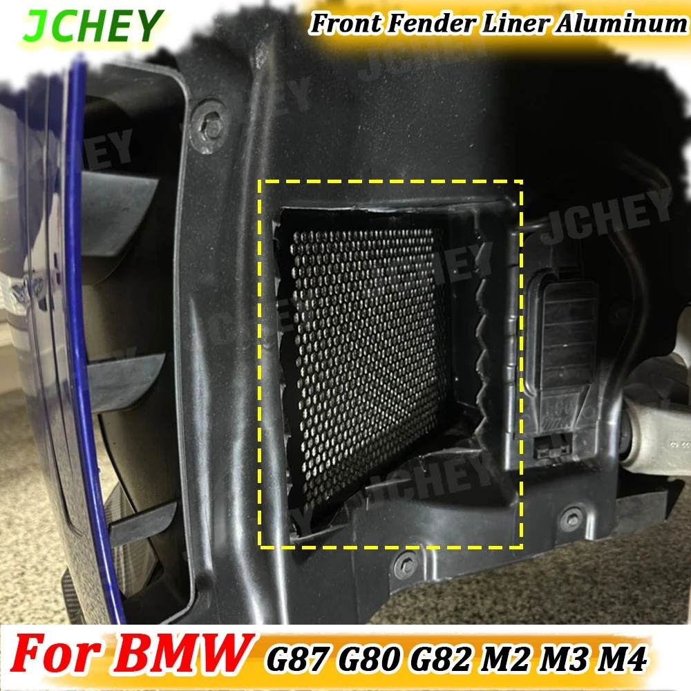

JCHEY Front Fender Liner Mod Aluminum Plate for BMW G87 G80 G82 M2 M3 M4 Racing Enhanced Clearance No More Rubbing Accessories