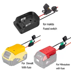 Igniter Jump Starter for Makita DeWalt Milwaukee 18V Battery Car Booster Cable with Fuse Automotive Emergency Power DIY Adapter