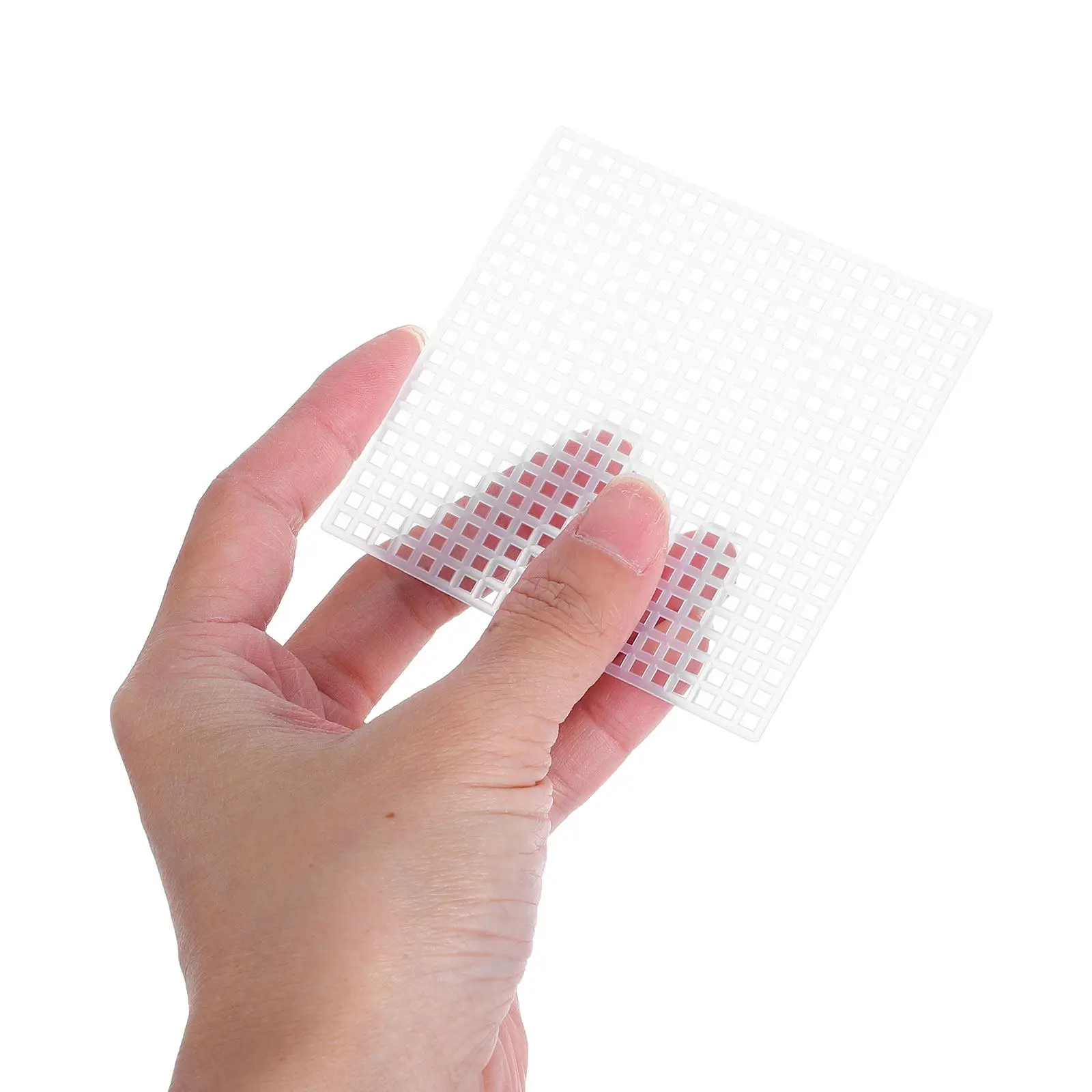 20Pcs Plastic Mesh Sheet White 8x8cm Eye Mesh for Mask Crafting Cosplay Props DIY Materials Net Mask Sheet for Embroidery