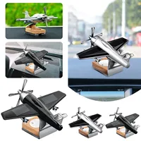 Car Oil Diffuser Solar Airplane Car Diffuser Wooden Base Aroma Diffuser Desk Decorations Car Office Home Christmas Year Car Mat