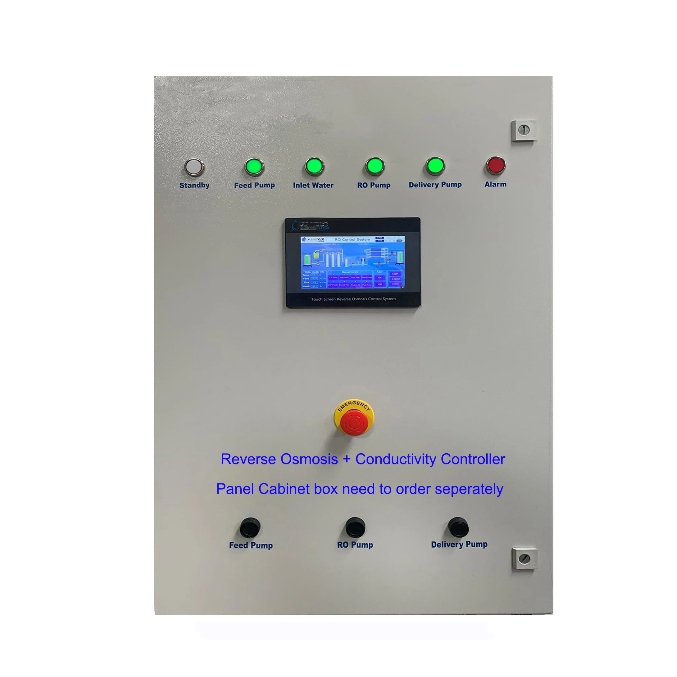 Online Touch Control System Controller For Plant Water Treatment Machinery With Colour Screen & Window Cleaning Features