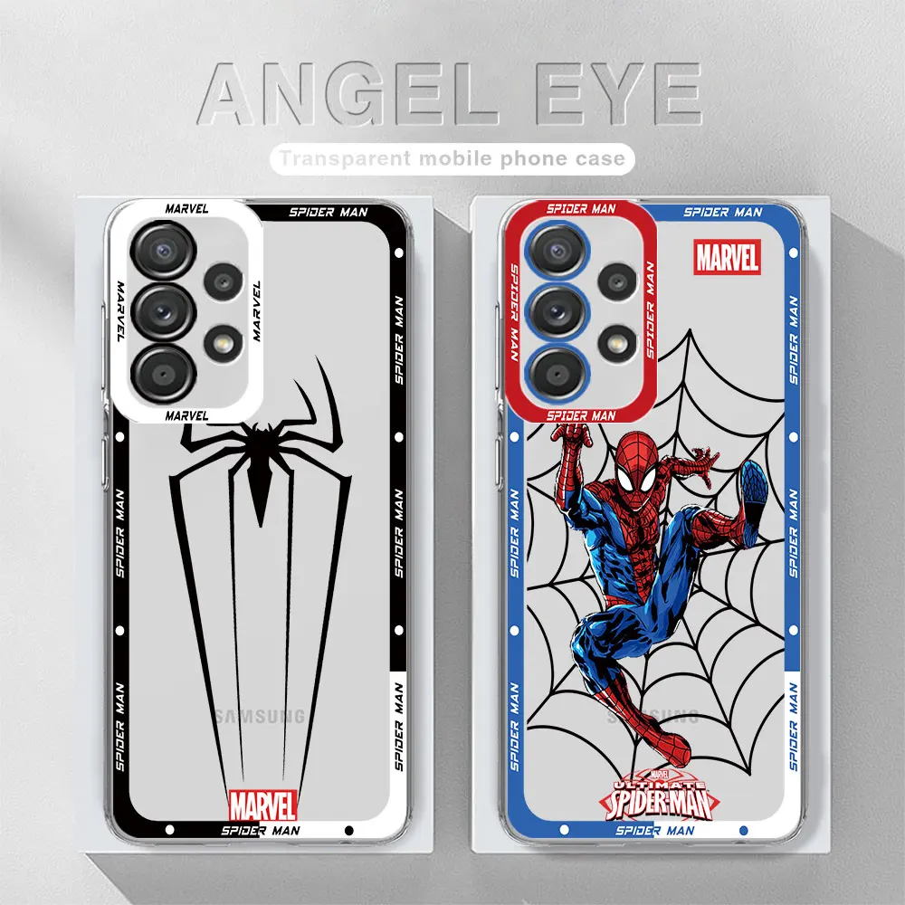 phone Soft case for Samsung Galaxy A25 A23 A14 A50 A55 A35 A50s A15 A12 5G A33 A54 funda TPU Coque Marvel Cute Spiderman IronMan