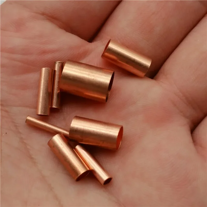 100pc GT 1.5MM2MM2.5MM3MM4MM5MM6MM8MM copper connection pipe joint small copper pipe copper connection copper terminal buckle