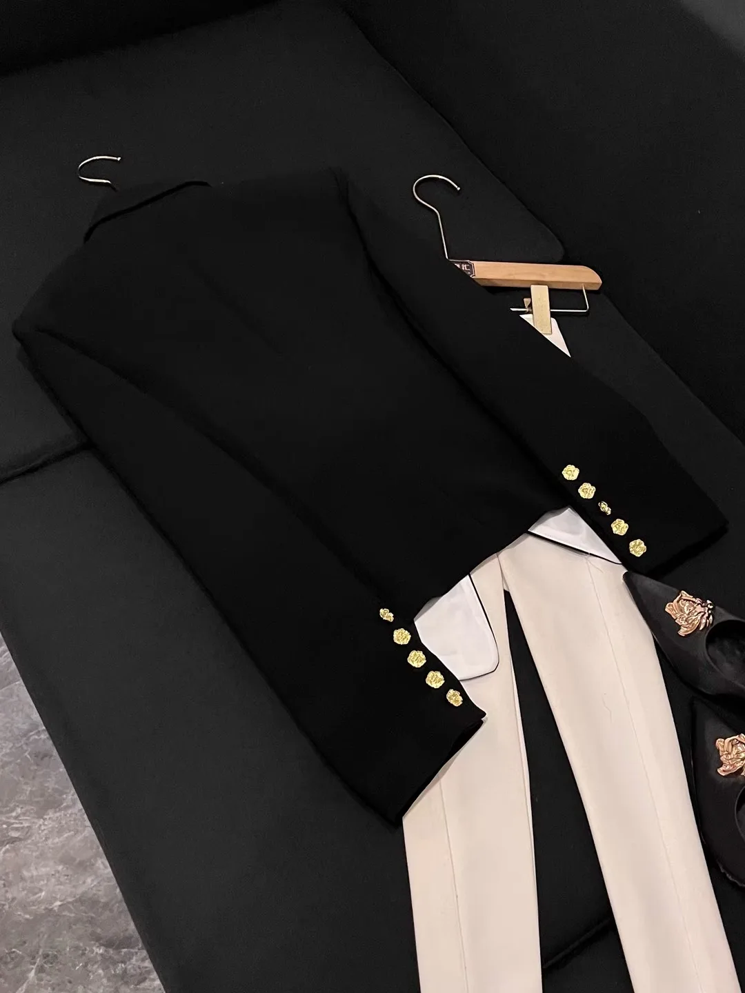 

Faionable Diamond Button Slim Fit Color Blo Suit Jaet A2090 Commute Sle Long Sve Regular Length Pure Color