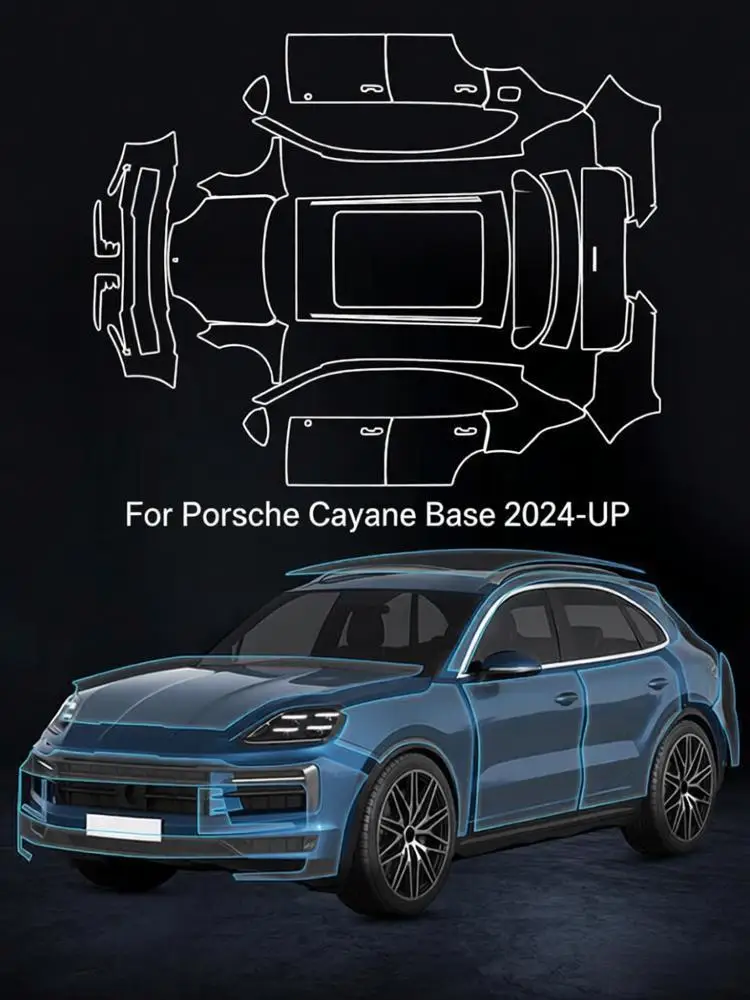 8.5Mil TPU Bumper Paint Protection Film For Porsche Cayenne Base 2024-UP Pre-cut PPF Clear Bra Car Body Anti-Scratch Resistant