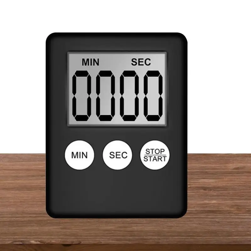 Super Thin Large LCD Digital Screen Kitchen Timer Square Cooking Count Up Countdown Alarm Magnet Clock Temporizador Magnetic