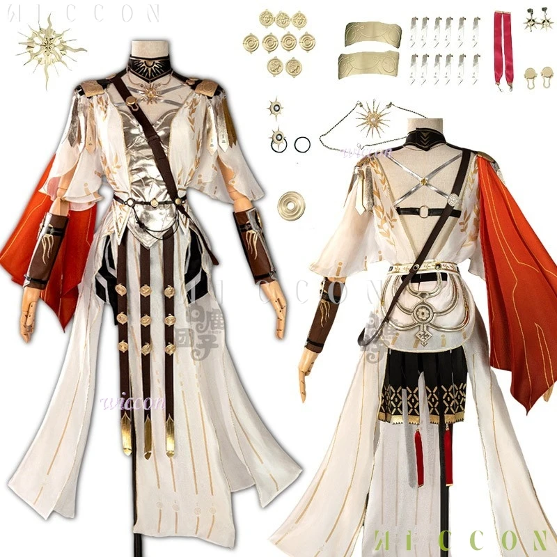 할로윈 성인용 의상 아구스타 코스프레 웨더링 웨이브스 우와 코스프레 의상 유니폼 의상 여성 게임 카니발 가발