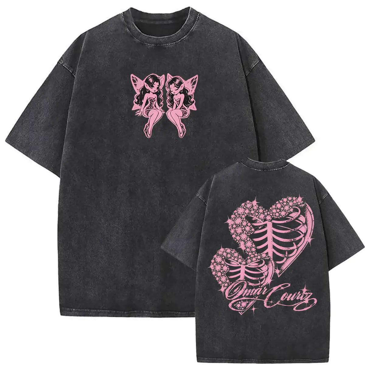 Vintage Washed Omar Courtz Por Si Manana No Estoy Tour T-Shirts Herren Damen Mode Ästhetisches T-Shirt Streetwear Oversized T-Shirt – Detail 10