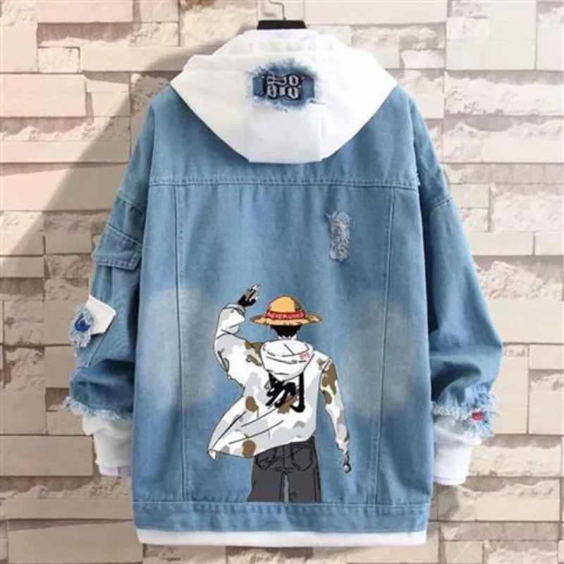 اليابانية ناروتو ساسوكي أنيمي الطرفية جديد 2025 الدنيم سترة الذكور الخريف في سن المراهقة طالب وهمية قطعتين سترة علوية هدية عيد #4