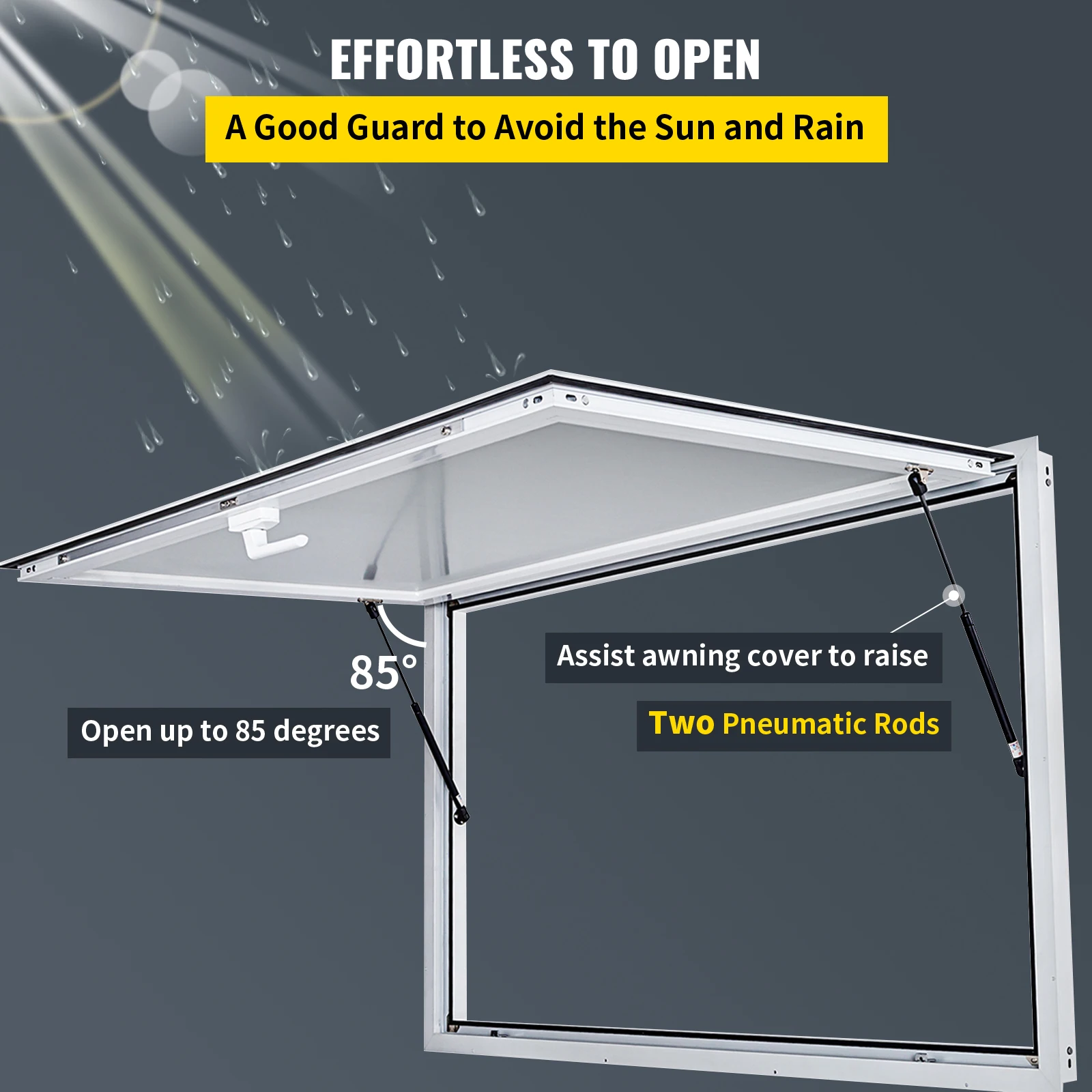 Vevor concessão carrinho de reboque servindo janela multi-tamanho toldo caminhão de comida serviço porta de alumínio leve churrasco ao ar livre