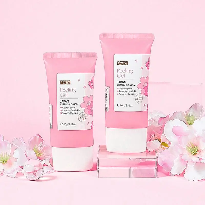 Face Peeling Gel Cherry Blossom Deep Cleansing Gel Facial Scrub Dead Skin Remover Skin Brightening Gel Facial Peel Face