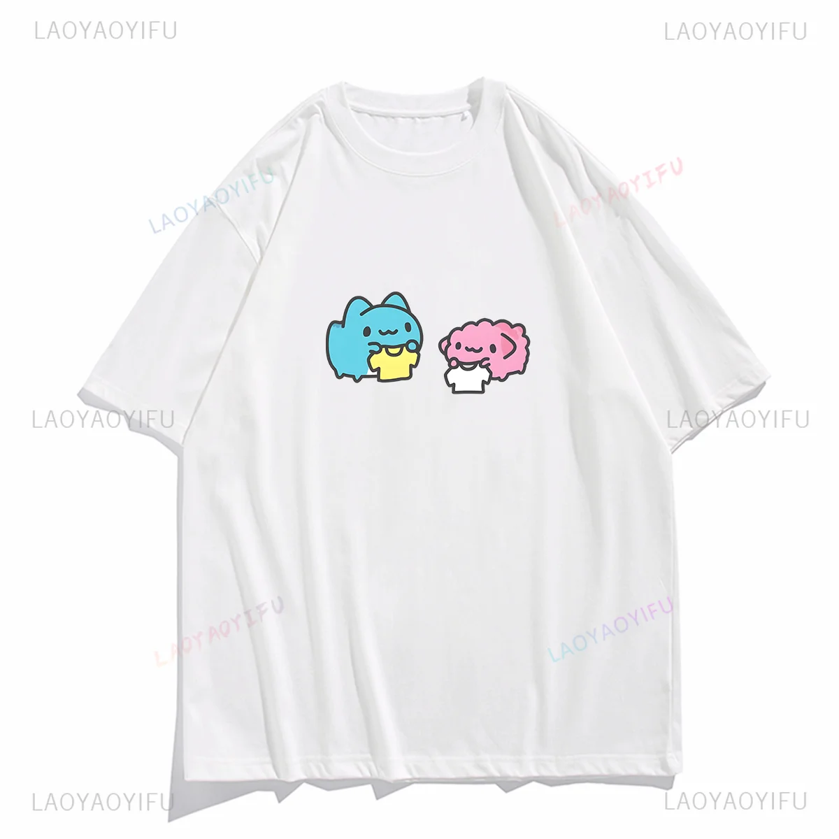 Kawaii Clothes T Shirt Women BugCat Capoo Print Tops Cute Cartoon Expression Graphic T Shirts Ropa Mujer Harajuku Cotton Tee