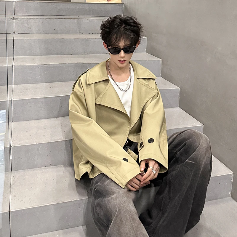 

Мужская куртка в стиле ретро American Cleanfit ort Sle, дизайн с высоким воротником, осенняя модная верхняя одежда, повседневная полиэстеровая одежда