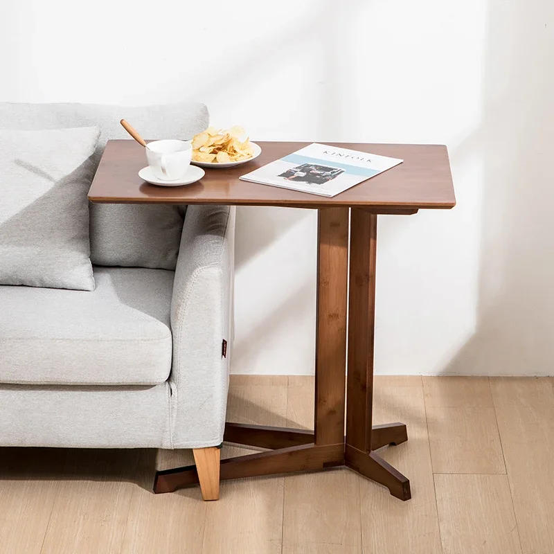 Bamboo Corner Table Small Apartment Side Table Bedside Table Modern Minimalist Computer Desk