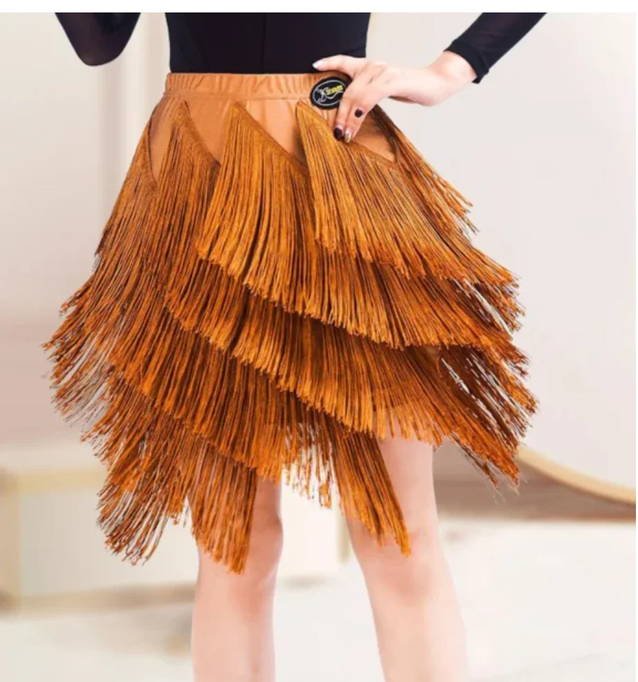 1pcs/lot woman fashion tassel latin dancing skirt female chacha tango dancing costumes