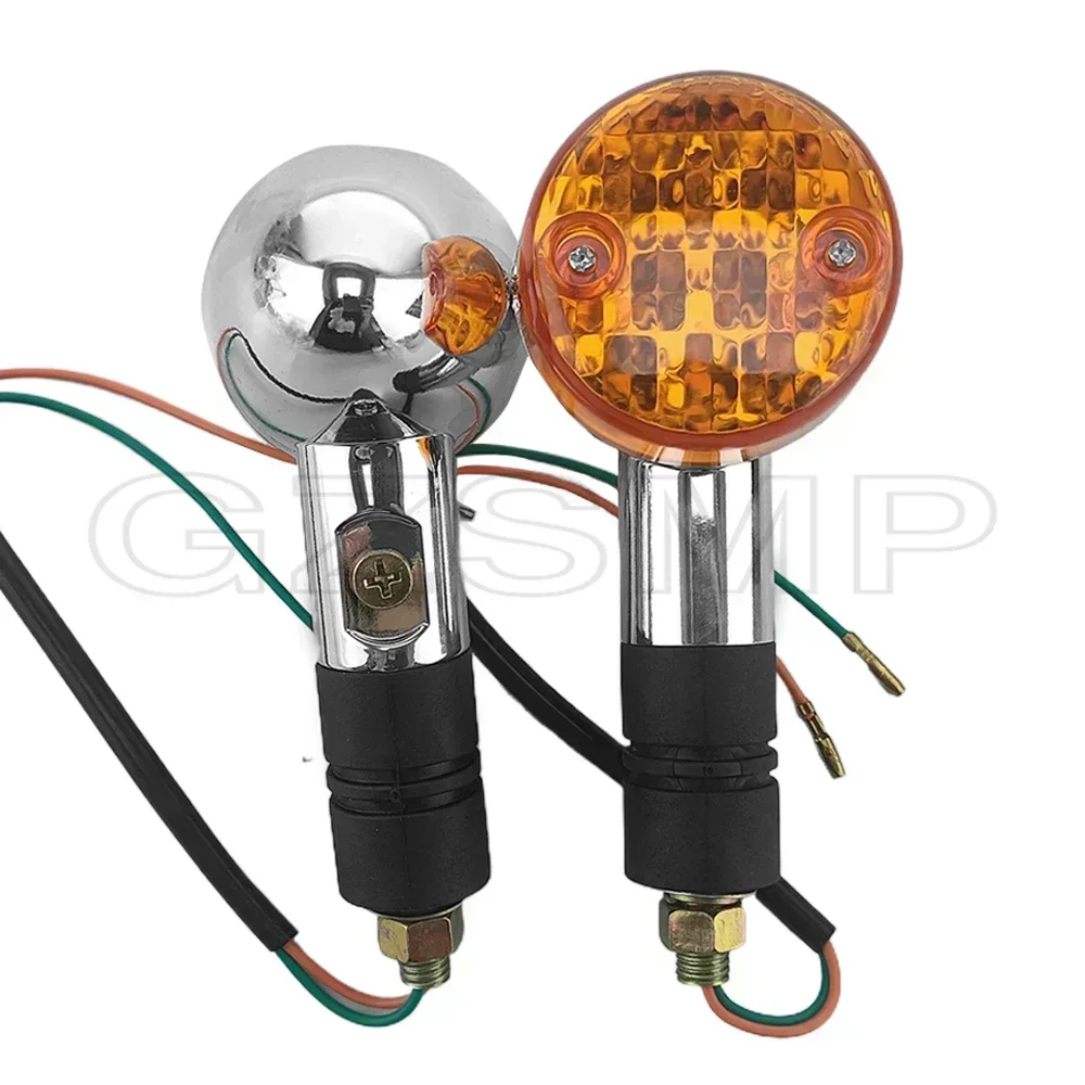Motorcycle 10mm Bolt Turn Signals Lights fit For Kawasaki Vulcan VN 750 800 1500 RETRO Honda Shadow Aero Turn ligh
