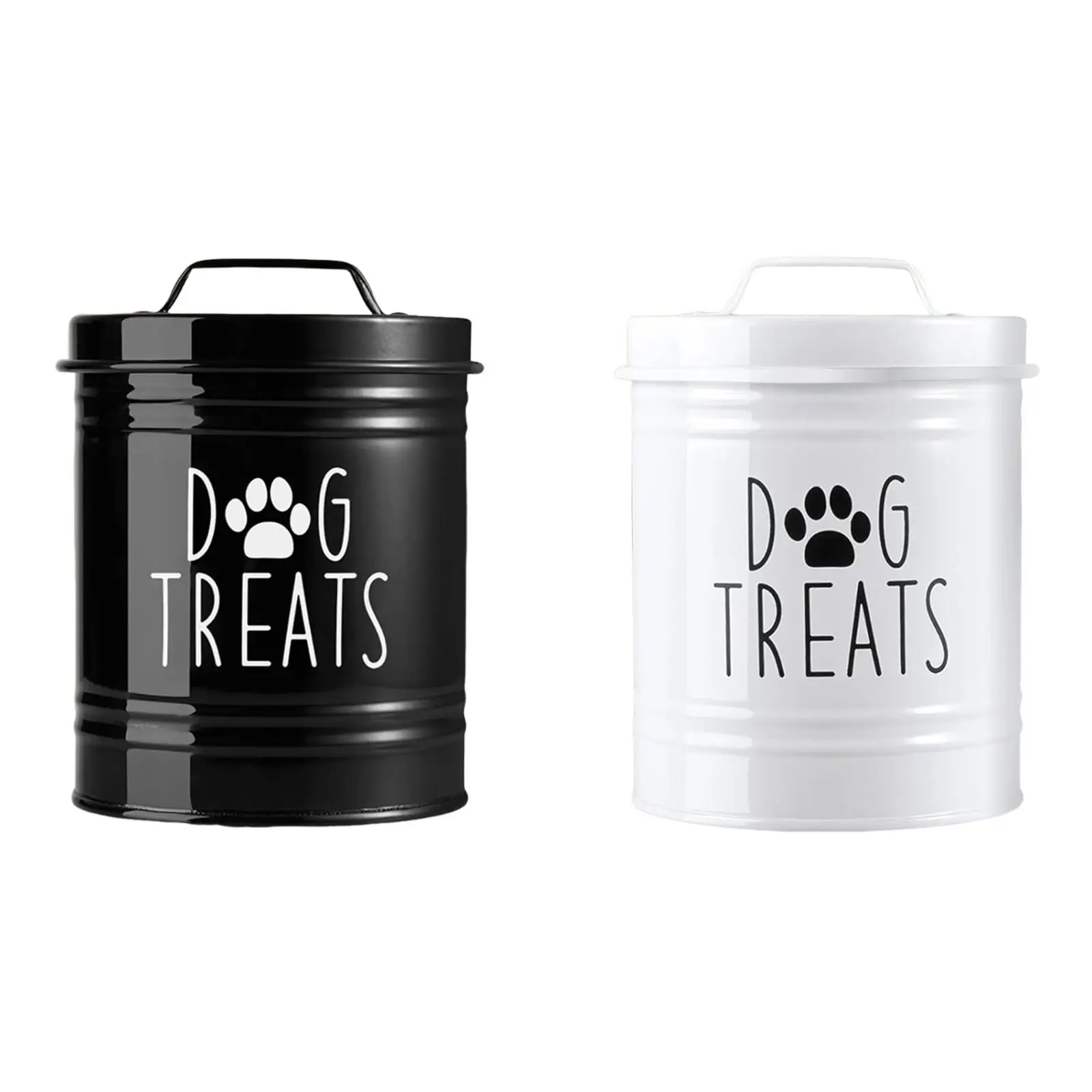

Dog Food Storage Container, Canister Functional, 54oz Sturdy Metal Handle Cute Compact Sealed Pet Jar Storage Organizer
