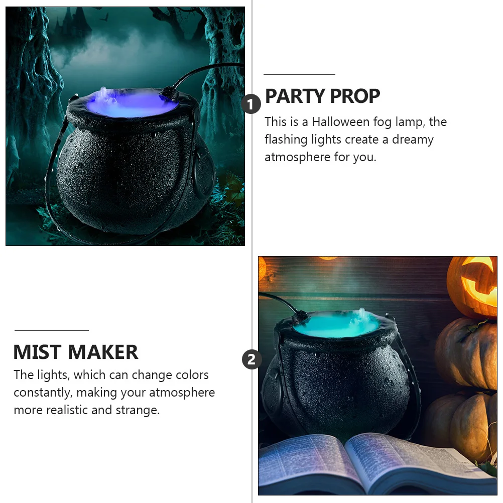 

1pcs Mist Maker Fog Lamp Color Changing Lights Waterproof For Halloween Party Pond Decor Spraying Machine Night Plug
