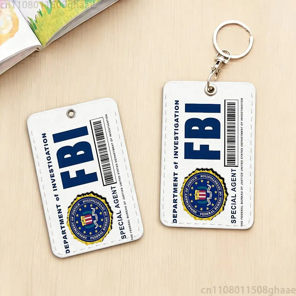 Fun F-FBI-S ID Personalised Print Card Holder Suitable For Holder Girls Door Card Case Women Badge Holder Keychain