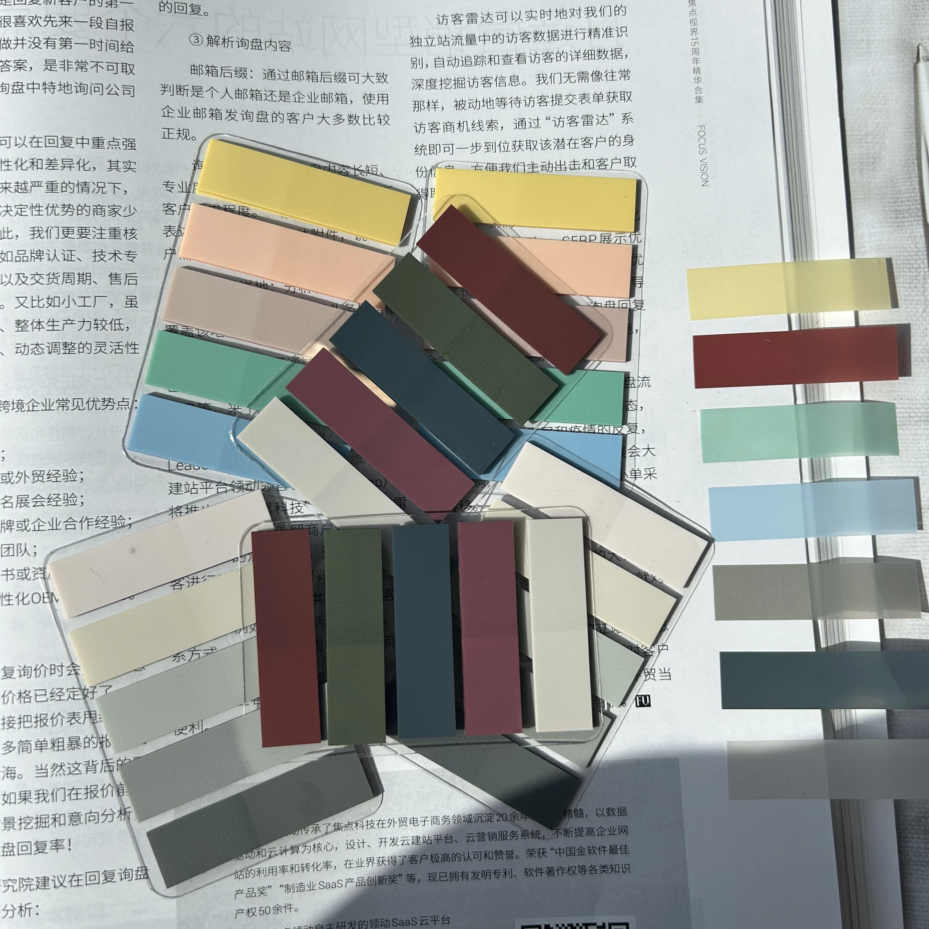 6Packs Sticky Note Transparent Sticky Note Index Tabs Arrow Flags for Page Marker Planner Stickers Office School
