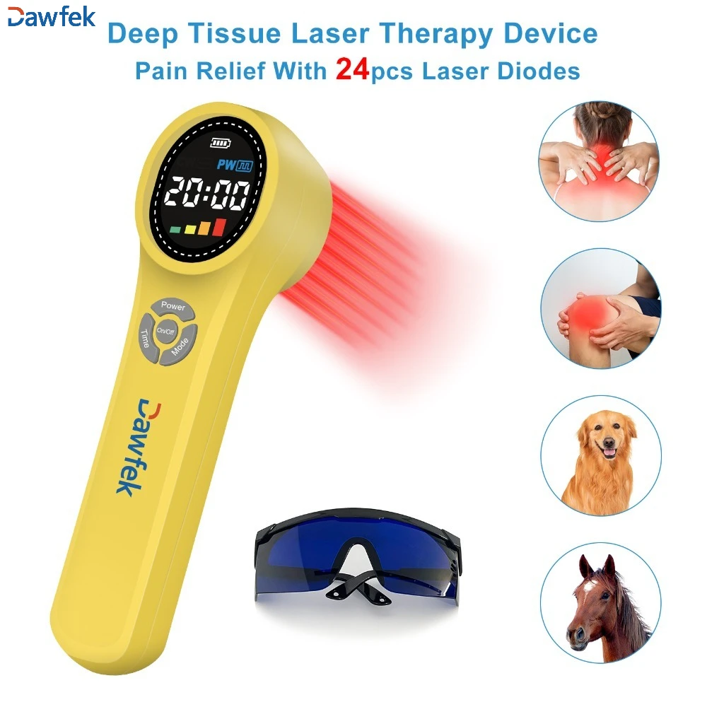 Dawfek New 980nm 810nm Cold Laser Physicaltherapy Red Infrared Light Laser Therapy Device for Arthritis Joint Muscle Deep Tissue