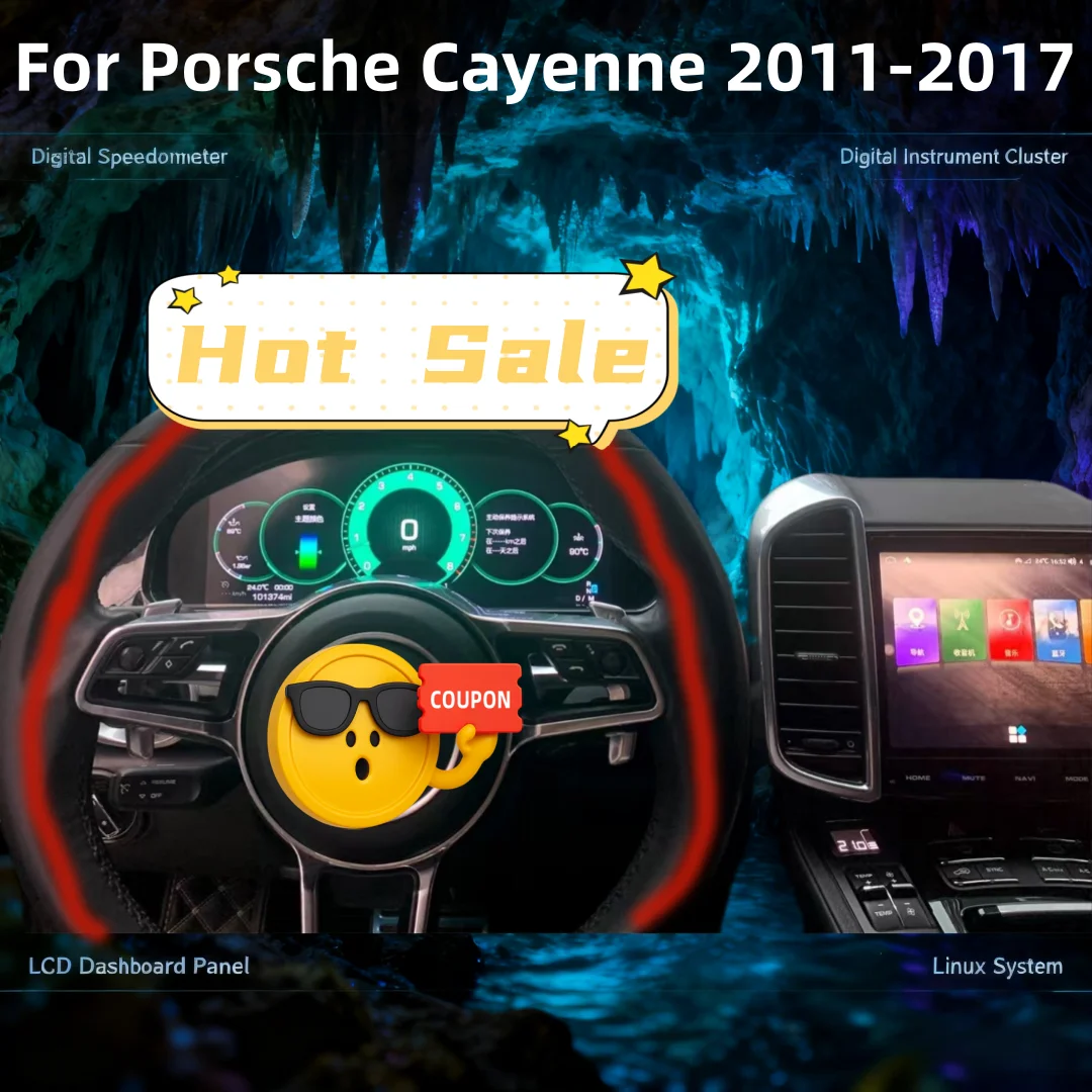 

Cockpit Virtual Instrument Digital Instrument Cluster For Porsche Cayenne 2011-2017 Speedometer,Dashboard,Gauge,12.3’ HD screen