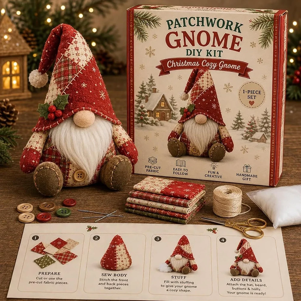 Kit da Cucito Fai-da-Te Gnomo  - Textile Sewing Kit recensione e prezzo