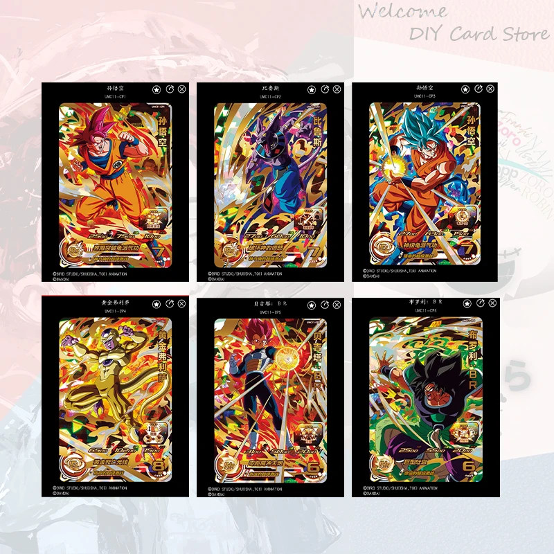 cartas-colecionaveis-de-anime-japones-dragon-ball-umc11-son-goku-zamasu-trunks-gotenks-vegeta-iv-frieza-gogeta-android-18
